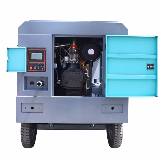 Heavy Duty Diesel Engine Portable Direct Drive Rotary Screw Type Air Compressor Price for Jack Hammer, Drilling, and Mining Industrial Air Compressor